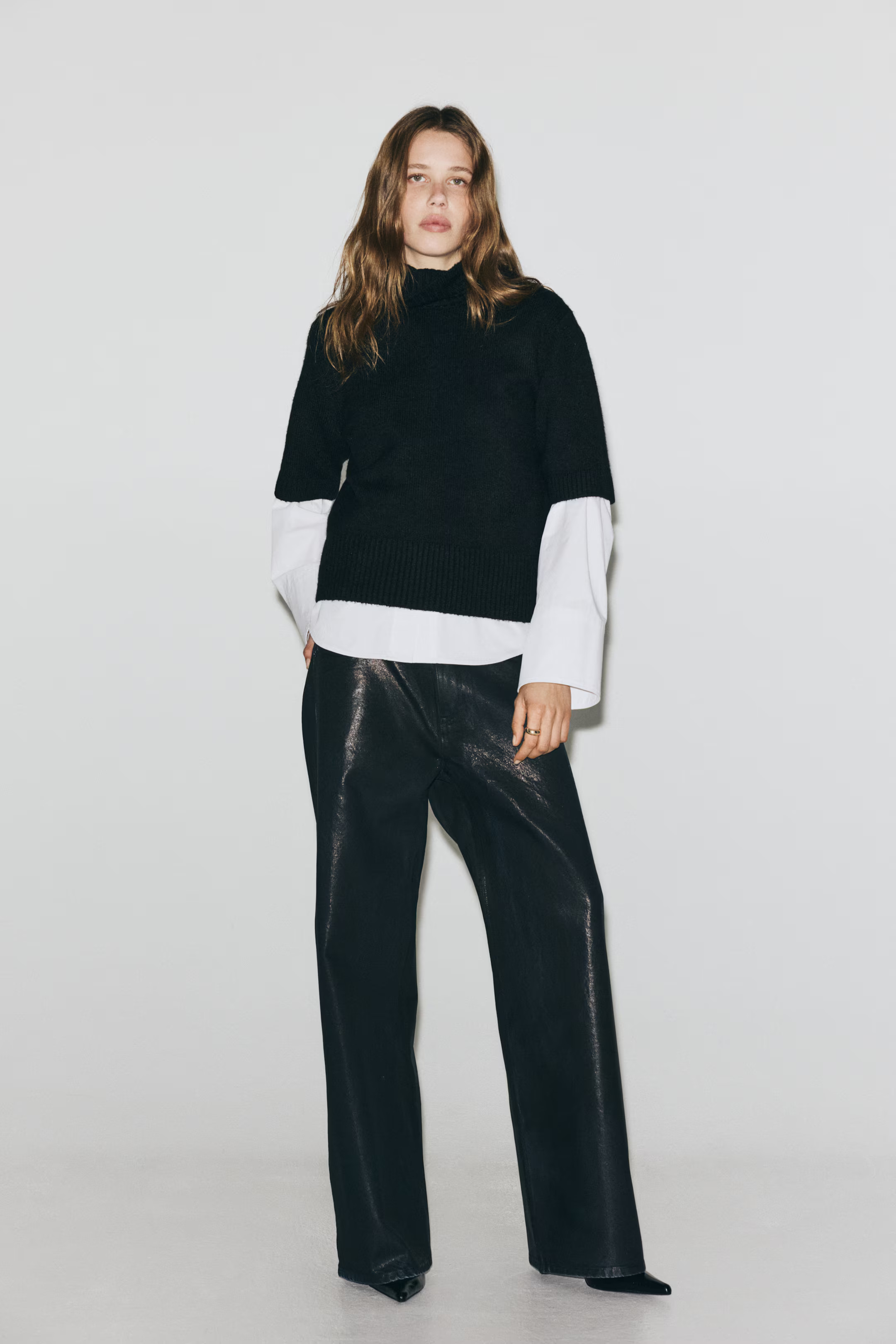 Knitted polo-neck top | H&M (UK, MY, IN, SG, PH, TW, HK)