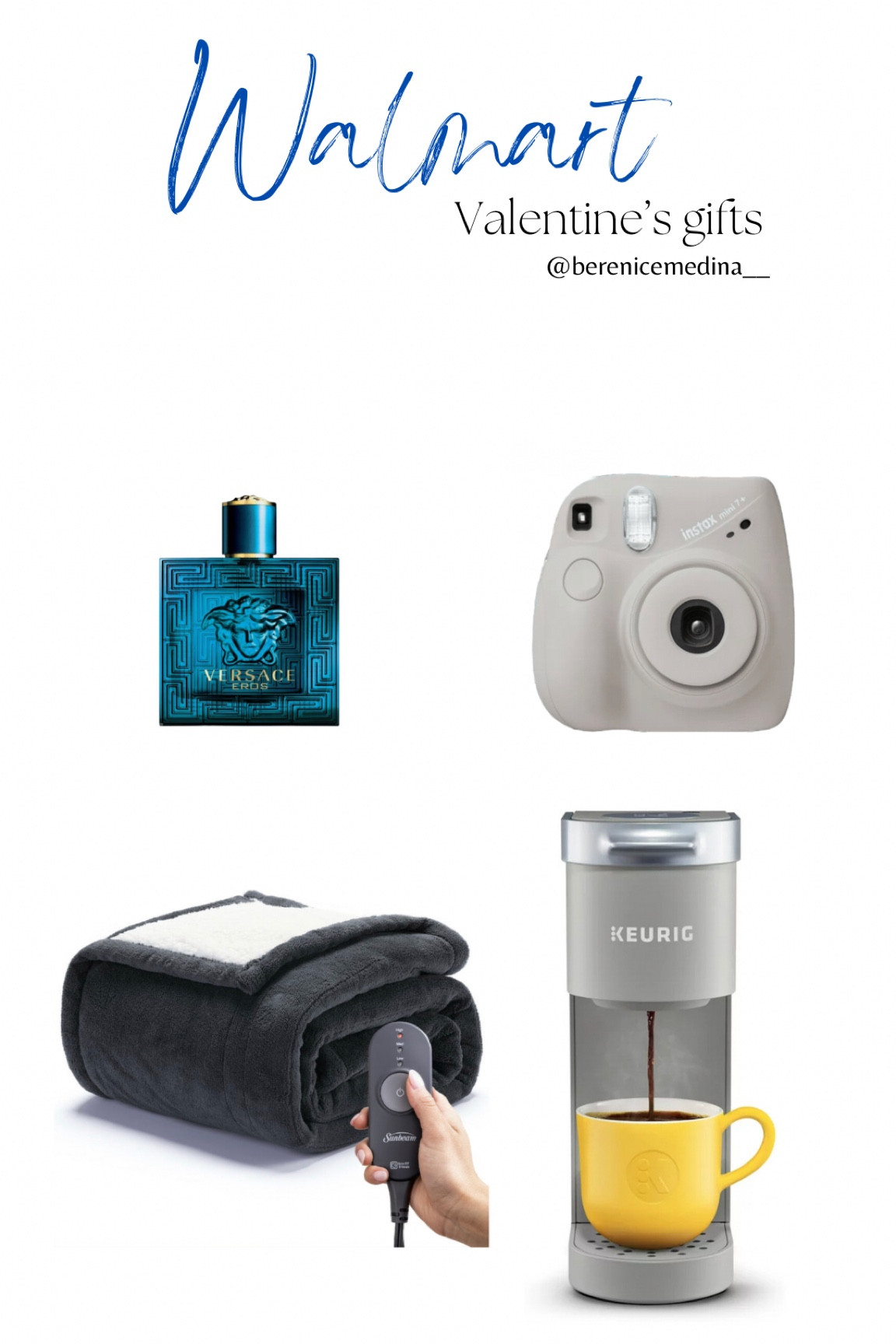 Walmart finds 

Walmart valentines gifts 
Gifts for her
Gifts for him
Cologne for him
Coffee maker
Blanket 

#LTKhome #LTKGiftGuide #LTKSeasonal