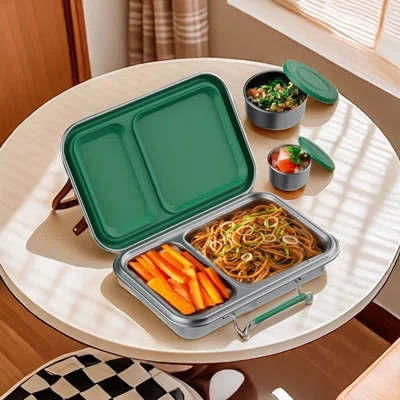 Kids Leak-Proof Stainless Steel Bento Lunch Box – BPA-Free 304 Steel with Compartments | Wayfair North America