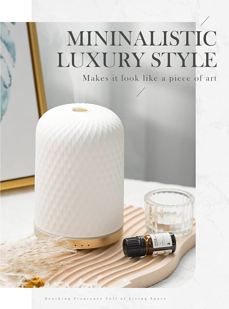Ceramic Diffuser,Diffusers for Essential Oils Large Room, Essential Oil Diffusers with USB Cable, Wa | Amazon (US)
