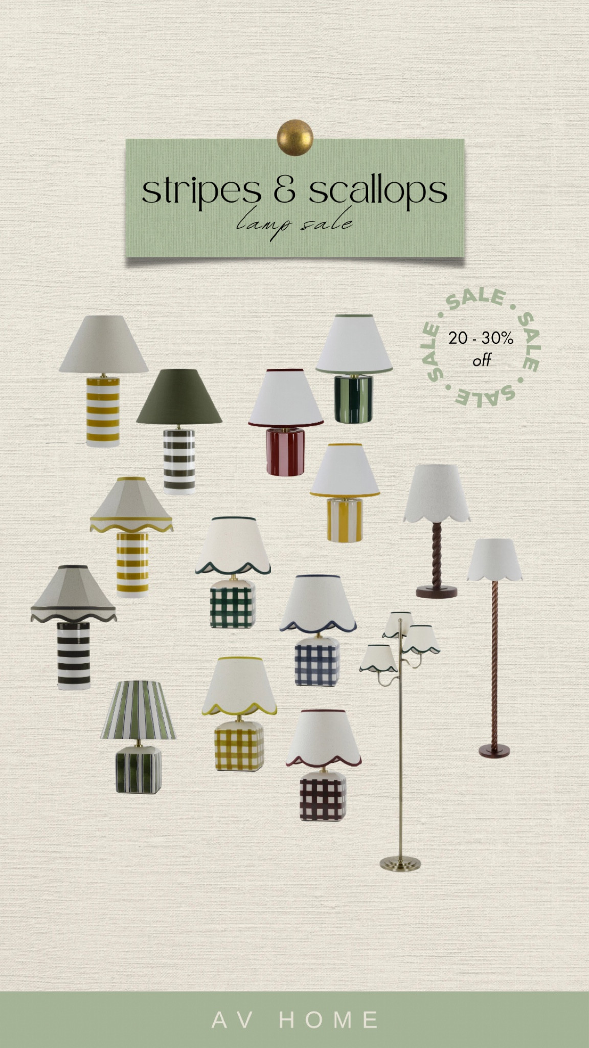 20-30% off these charming striped & scalloped lamps 💡

#LTKsale #LTKuk #LTKhome