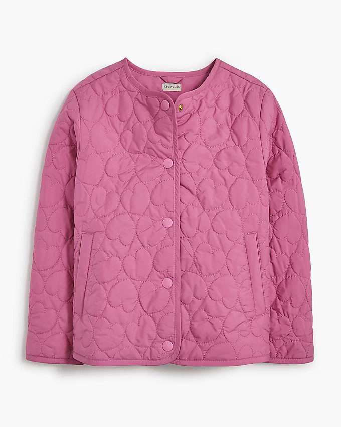 Girls' quilted heart jacket | J.Crew Factory