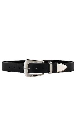 Jordana Mini Belt in Black & Silver | Revolve Clothing (Global)