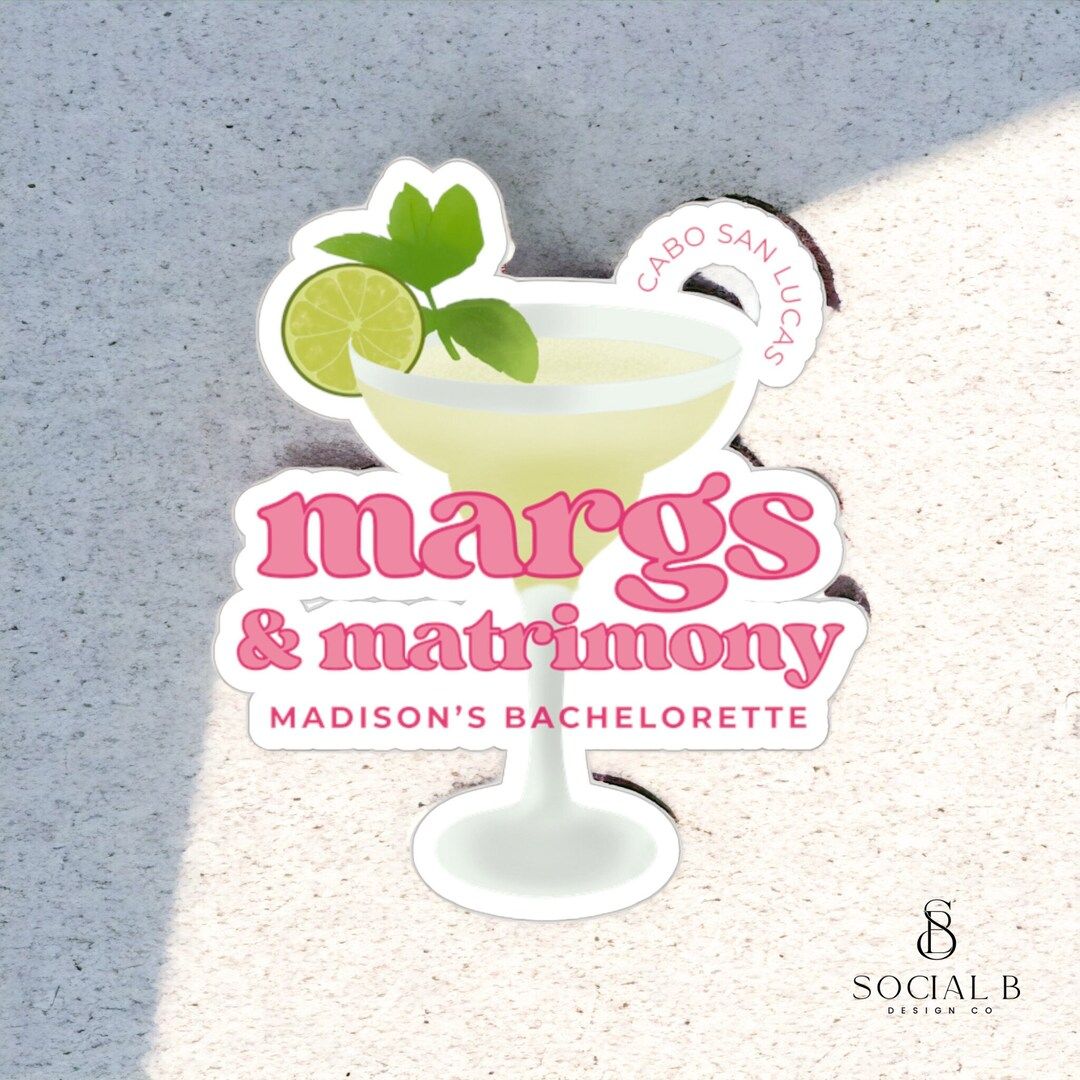 Margs and Matrimony Bachelorette Party Stickers Custom - Etsy | Etsy (US)