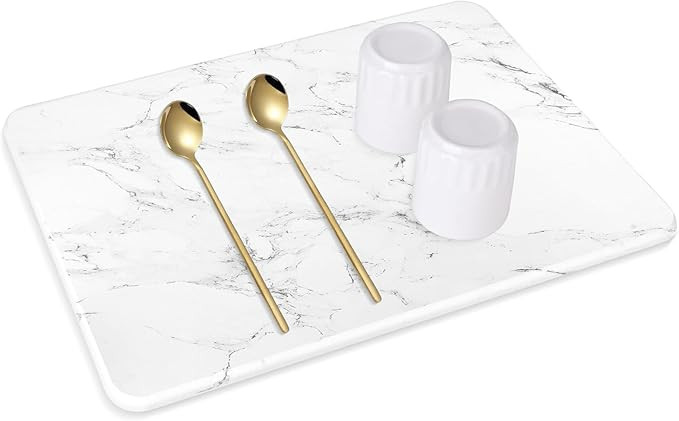 Stone Drying Mat for Kitchen Counter Super Absorbent Stone Dish Drying Mat Quick Dring Diatomaceo... | Amazon (US)