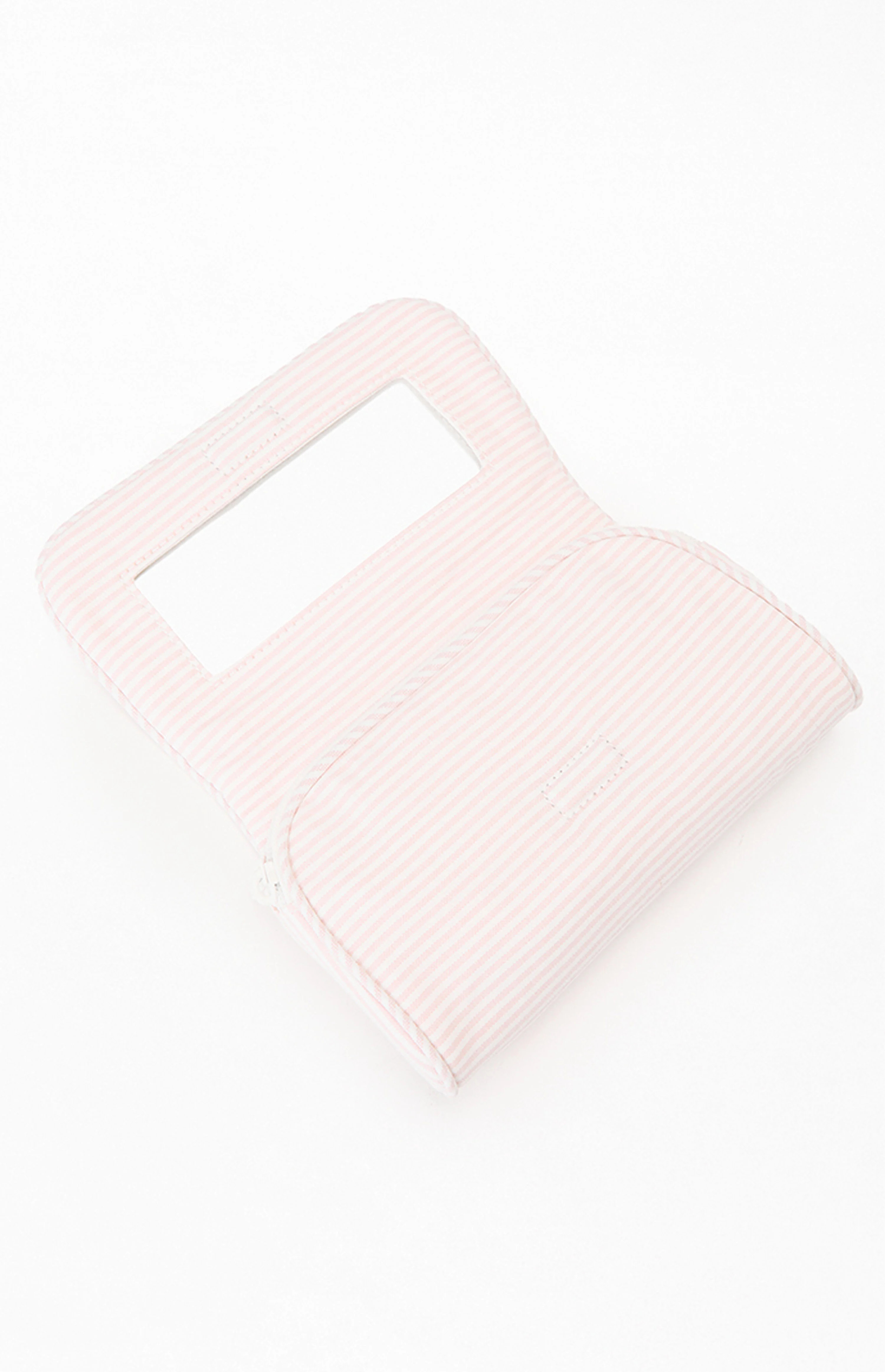 John Galt Pink & White Striped Makeup Bag | PacSun
