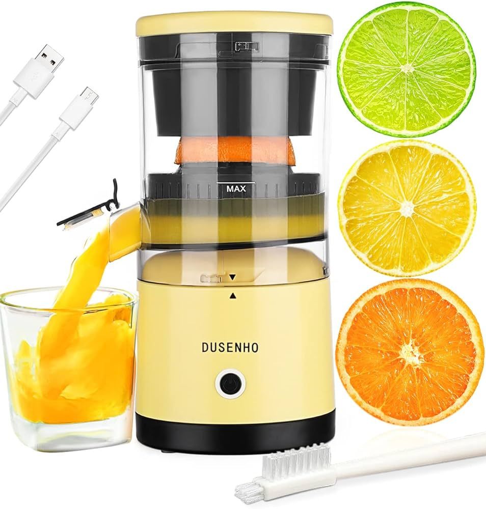 Citrus Juicer Machines Rechargeable - Portable Juicer with USB and Cleaning Brush for Orange, Lem... | Amazon (US)