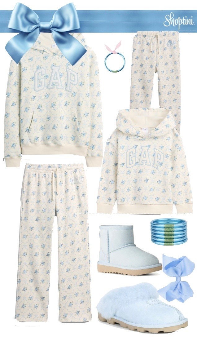 New Gap loungewear for ladies, kids, toddlers and babies! This new blue floral print is giving Love Shack Fancy vibes and perfect for fall mom + me matching moments or sibling matching!!

#LTKootd #LTKKids #LTKBaby