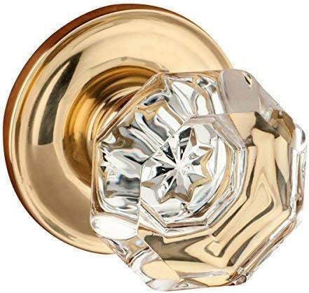 Dynasty Hardware Crystal Door Knob, Polished Brass (Passage) | Amazon (US)