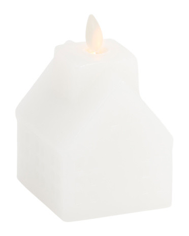 Melted Edge Smooth House Led Candle | TJ Maxx