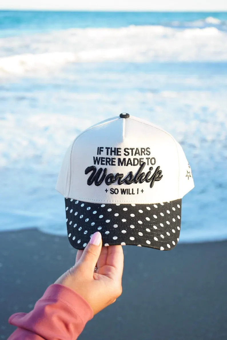 Stars Were Made to Worship - Black Polka Dot Trucker Hat - Etsy | Etsy (Global)