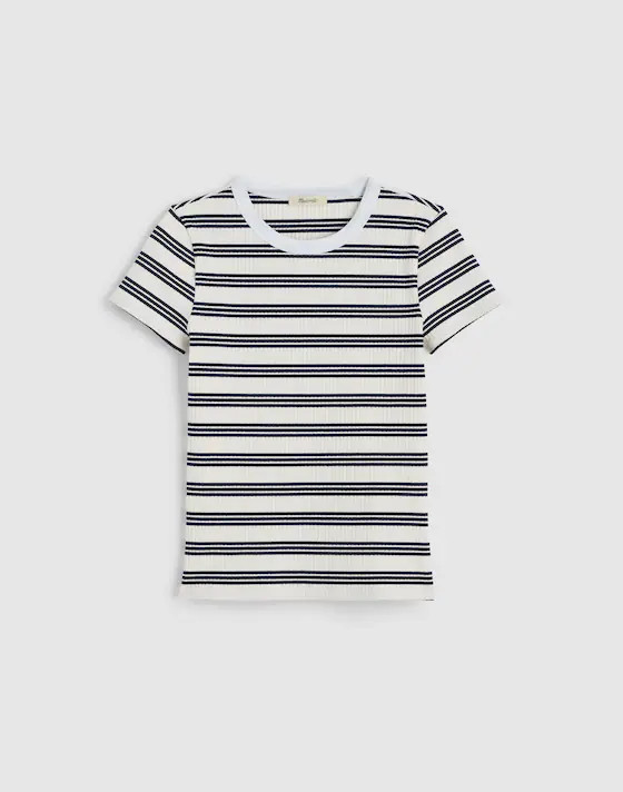 Crewneck Tee in Heavierweight Rib | Madewell