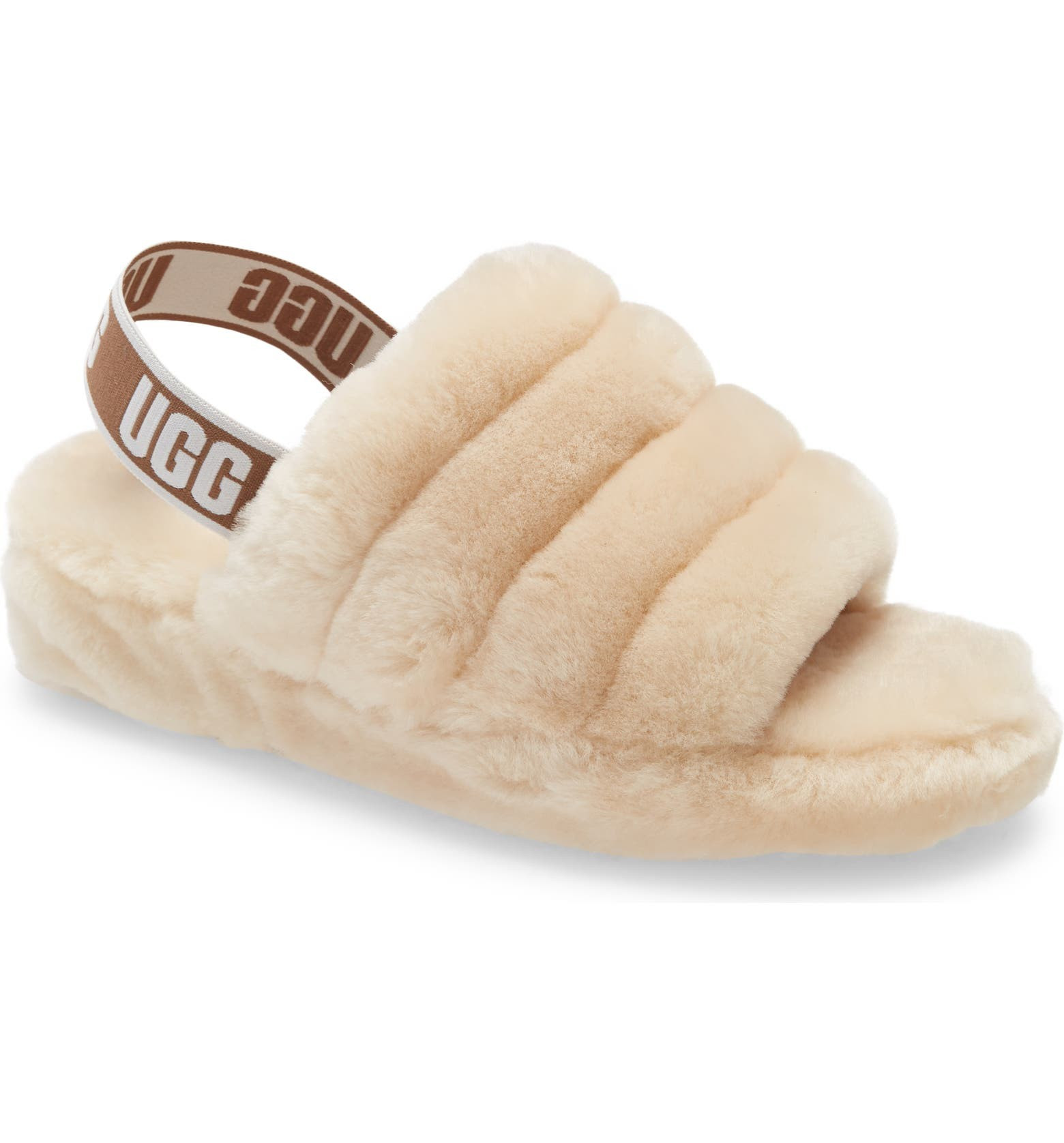 Fluff Yeah Genuine Shearling Slingback Sandal | Nordstrom | Nordstrom