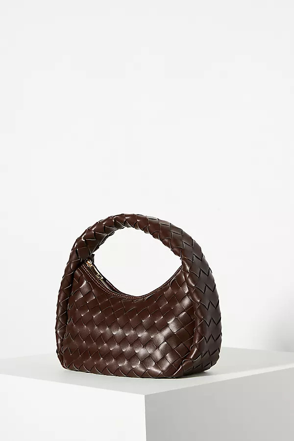 The Inez Woven Faux Leather Bag By By Anthropologie in Brown | Anthropologie (US)