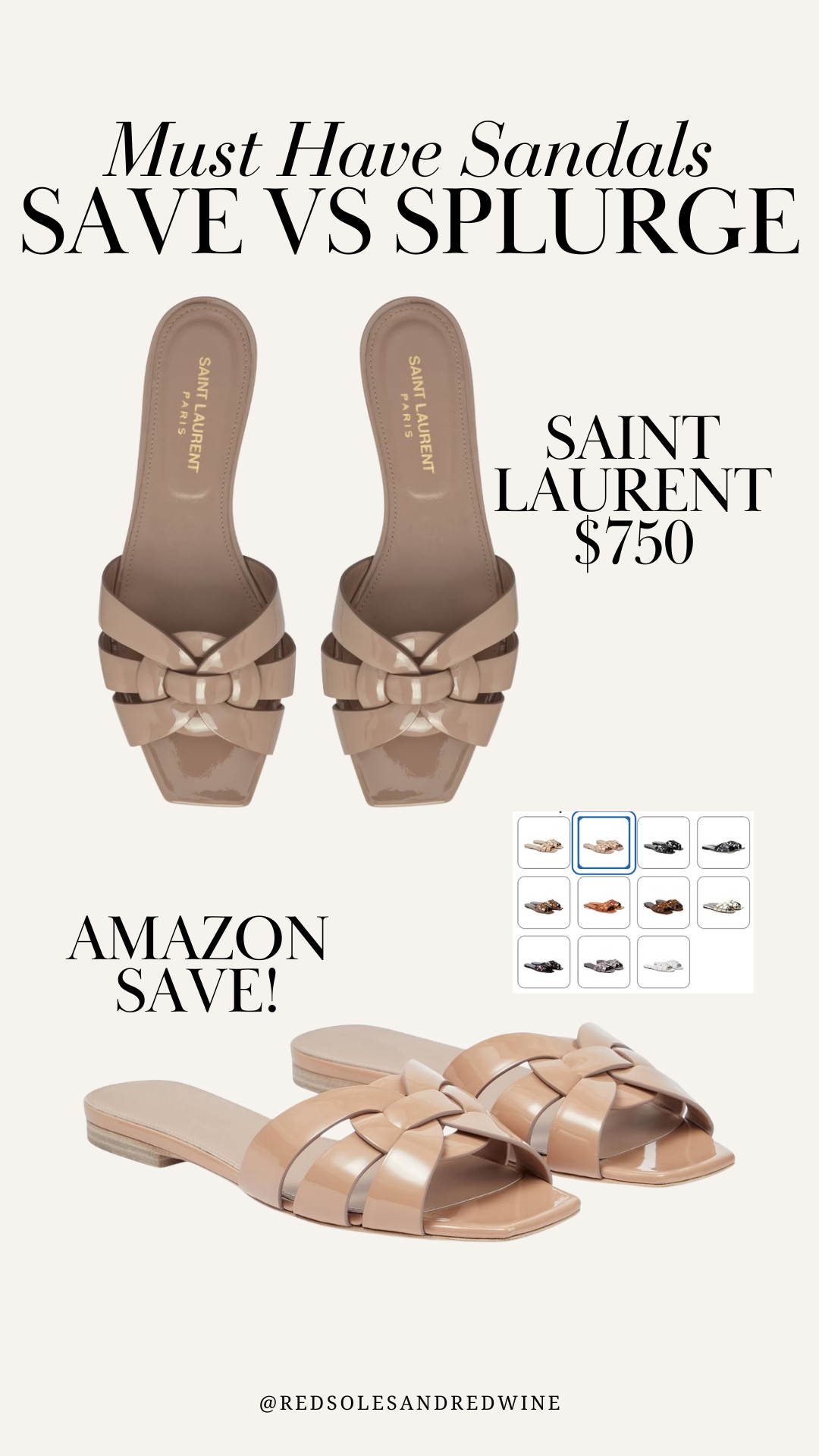 Saint Laurent similar sandals from Amazon. Look for less sandals, designer look alike, save vs splurge, amazon shoes, amazon sandals 

 

#LTKStyleTip #LTKShoeCrush