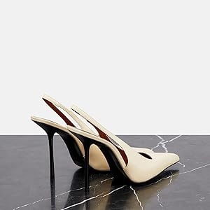 Vertundy Womens Stiletto Slingback Pointed Toe Leather High Heels | Amazon (US)