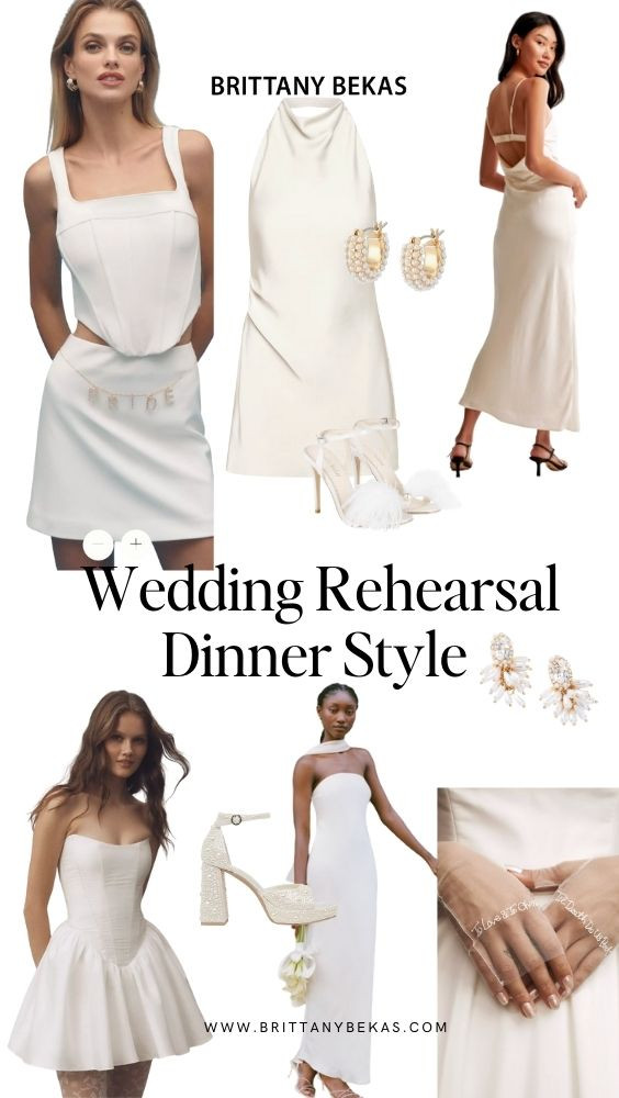 Rehearsal dinner outfits are getting their moment. Think structured mini dresses, pearl accessories, statement heels, and pieces you’ll actually rewear after the wedding weekend. Chic, elevated, and effortless.

 Rehearsal dinner outfits, bridal style 2026, wedding weekend looks, modern bride fashion. 

 #LTKWedding