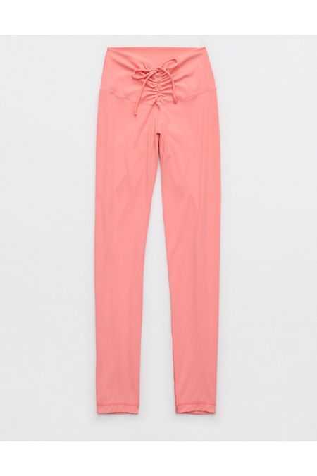 OFFLINE By Aerie Real Me High Waisted Ruched Legging Women's Wild Peach L Short | Aerie