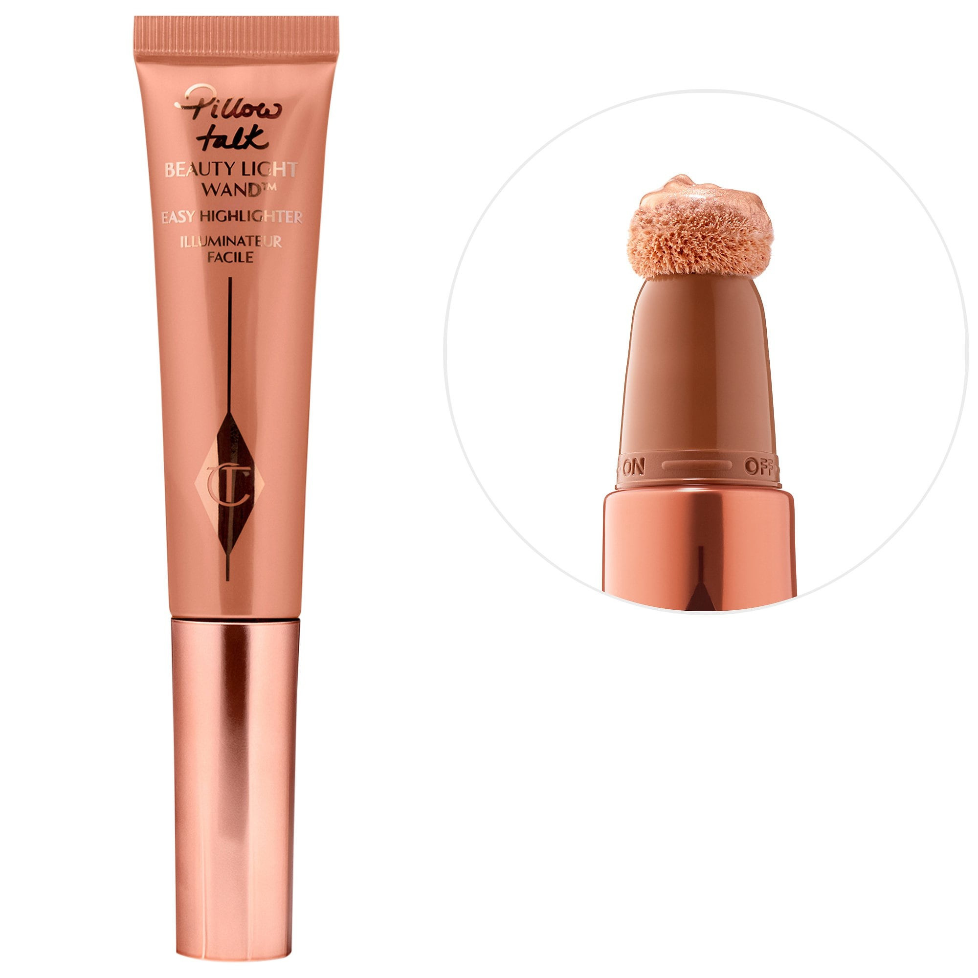 Charlotte Tilbury Beauty Highlighter Wand Pillow Talk Medium 0.41 oz / 12 mL | Sephora (CA)