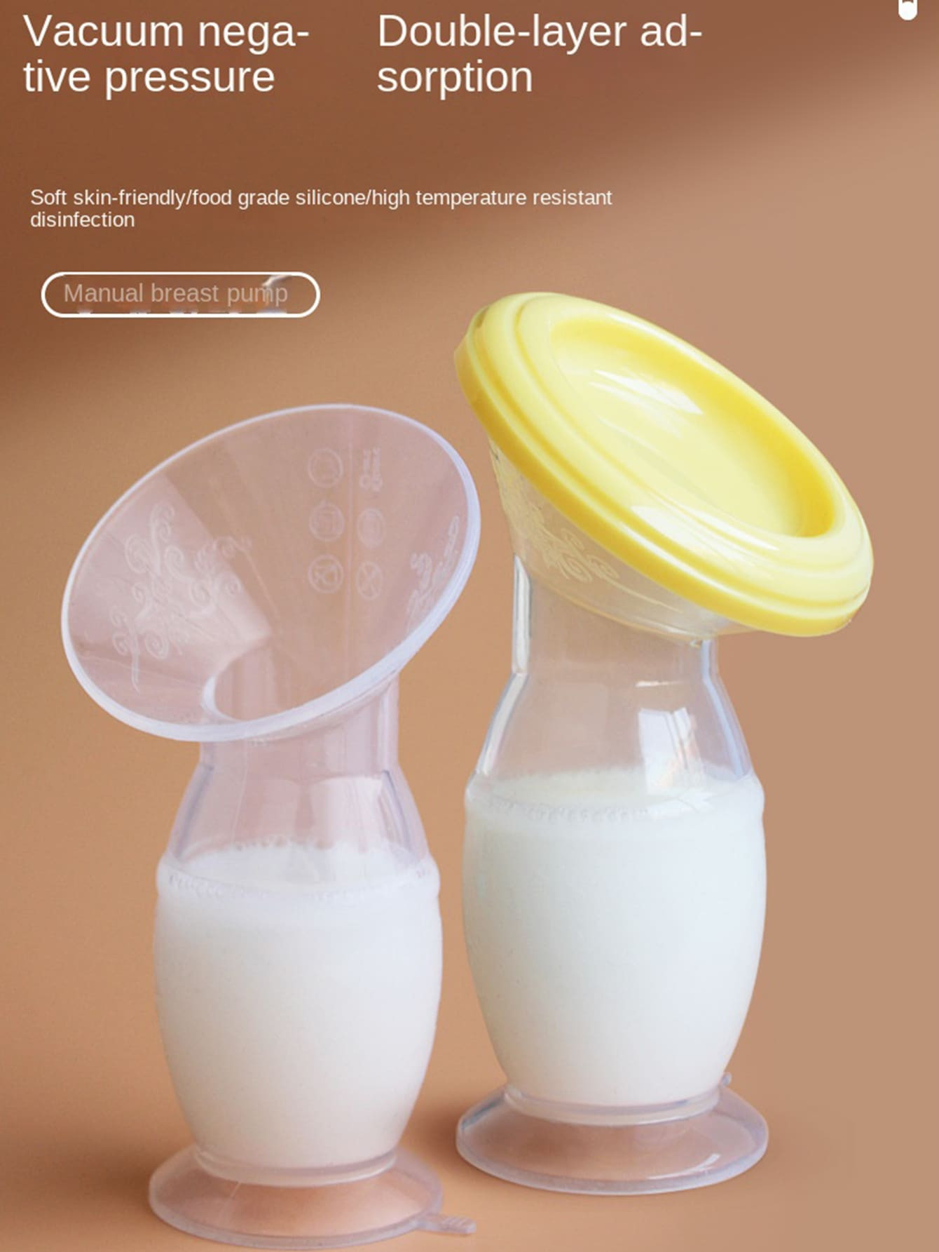 1pc Portable Manual Breast Pump Milk Collector With Suction Cup Base | SHEIN
