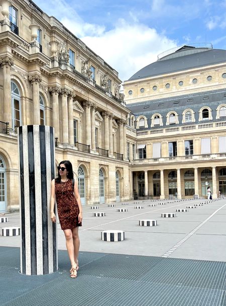 Spent a lovely gloomy morning Domaine National du Palais-Royal. It was still hot in the early morning so this lightweight sleeveless leopard shift dress was perfect! Not only are these courtyard columns such a standout feature, there are so many unique shops here! 

#LTKunder100 #LTKSeasonal #LTKxNSale