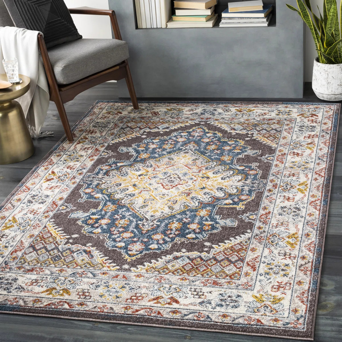 Flatiron Machine Woven Oriental Ivory Area Rug | Wayfair North America