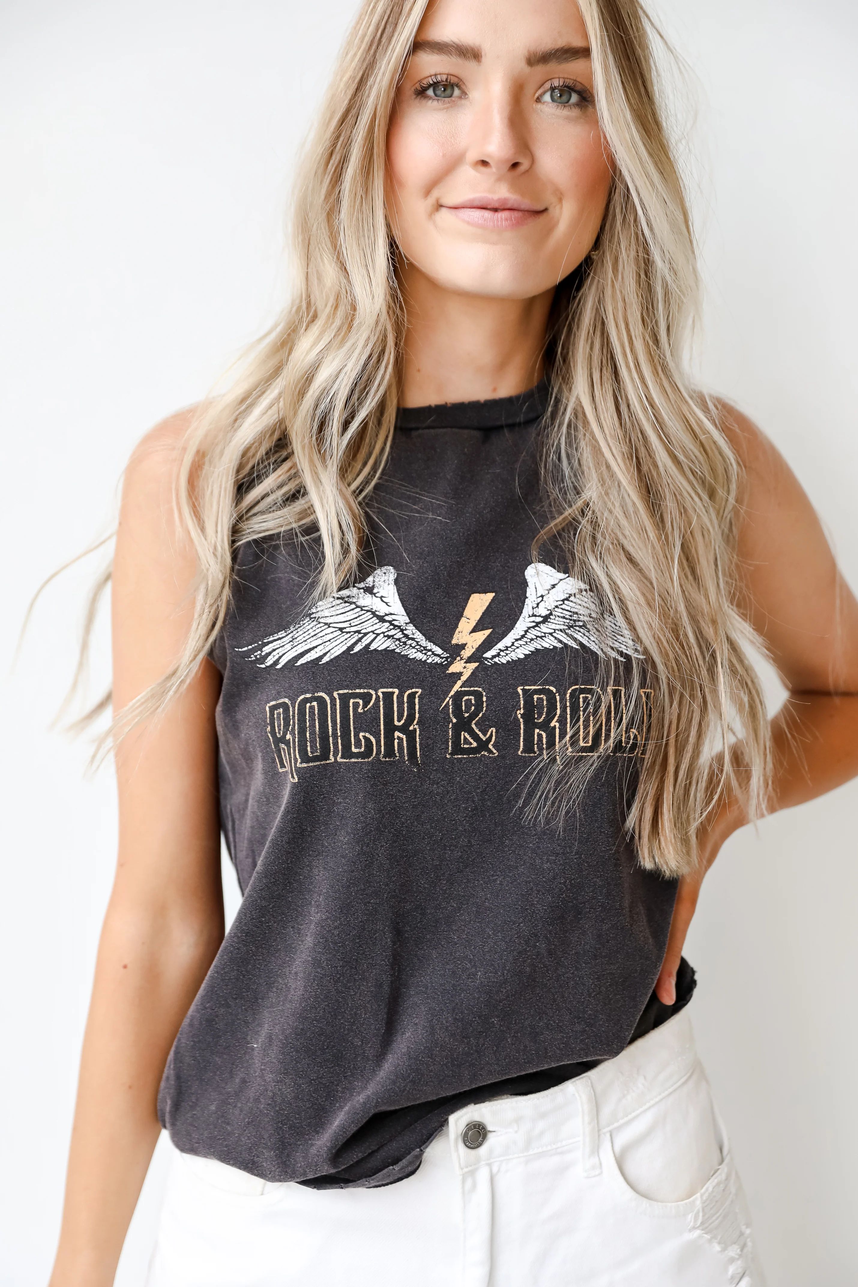 Rock & Roll Graphic Muscle Tank | Dress Up