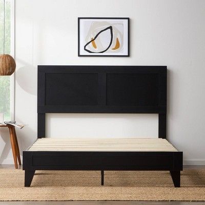 Lily Double Framed Wood Platform Bed with Headboard - Brookside Home | Target