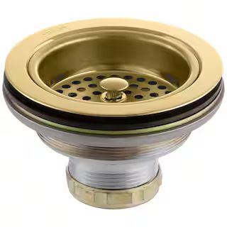 KOHLER Duostrainer 4-1/2 in. Sink Strainer in Vibrant Polished Brass K-8799-PB | The Home Depot
