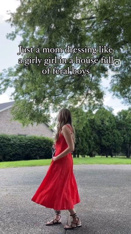 Red dress outfit by BarbiGia. Memorial Day 4th of July outfits. Long dress wrap sandals 



#LTKSeasonal #LTKFindsUnder50 #LTKParties