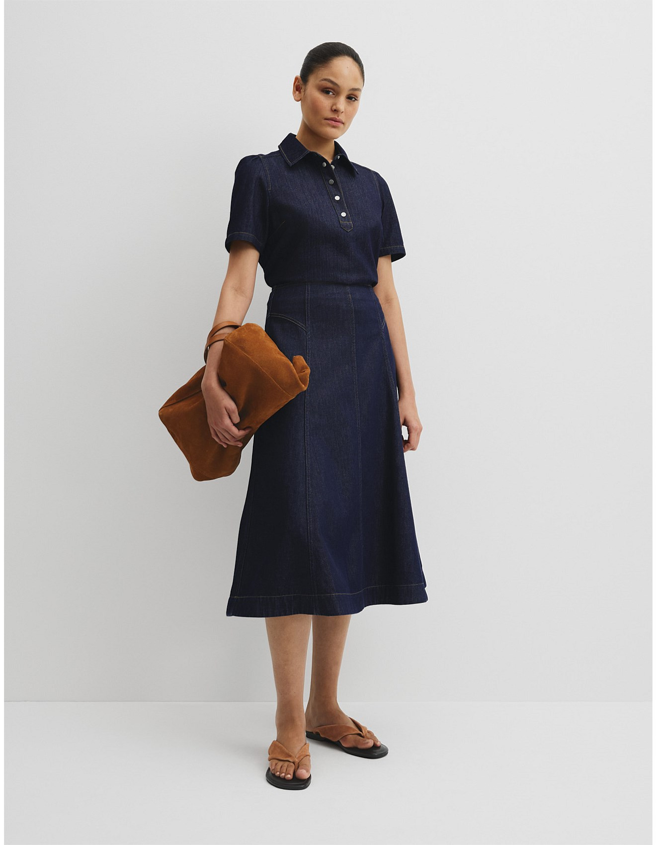 Panel Denim Skirt | David Jones (Australia & New Zealand)