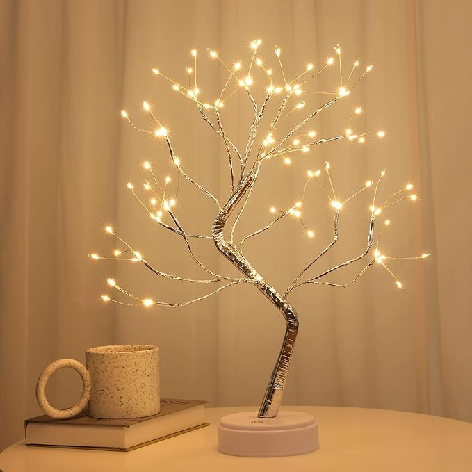 TOSTA Tree Lamp Warm White 108 LED DIY Tabletop Fairy Light Decorative Shimmer Sparkly Desk Lamp ... | Amazon (US)