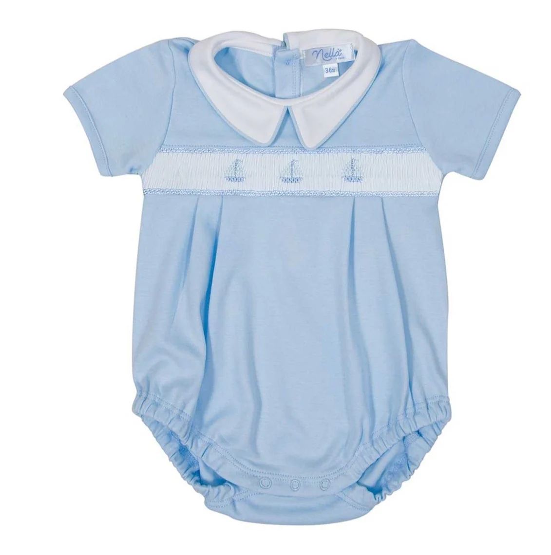 Sailboat Smocked Pima Bubble | Loozieloo