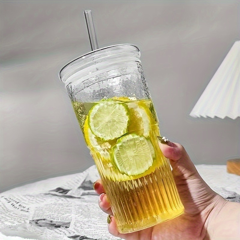 glass straw cup high borosilicate transparent drink cup - Temu Australia | Temu Affiliate Program