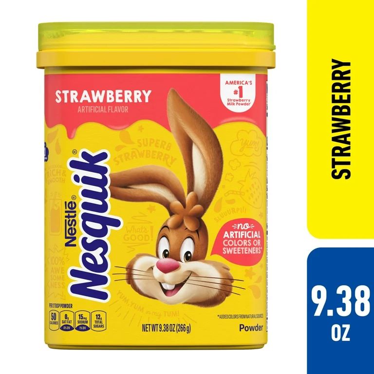 Nestle Nesquik Strawberry Flavor Powder Drink Mix, 9.38 oz | Walmart (US)