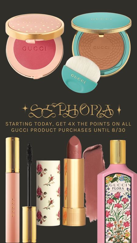 Starting today 8/24, but ONLY on the Sephora app, get 4x the points on ALL Gucci product purchases until 8/30! If I were you , I’d download the app STAT! 💄💋

#LTKSale #LTKbeauty #LTKSeasonal