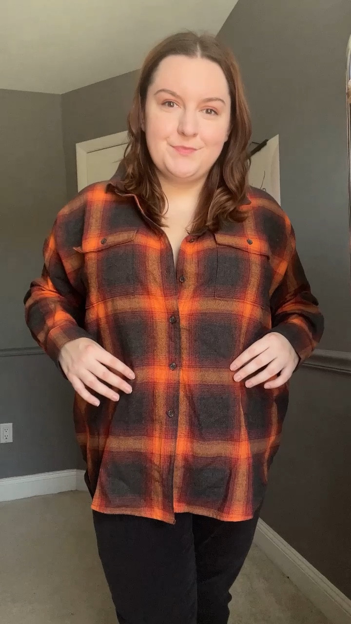 Old Navy Plaid Flannel Boyfriend Tunic Shirt I Editor Review