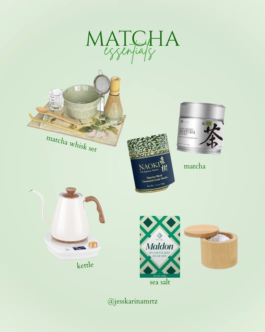 Building the perfect matcha starts with the right tools 💚
🍵 Whisk — creates a smooth, frothy texture
🌿 Matcha — always go for a vibrant green powder
🔥 Kettle — water that’s too hot burns the matcha
🧂 Sea salt — brings out the umami flavor beautifully

#LTKSaleAlert #LTKU #LTKFindsUnder50