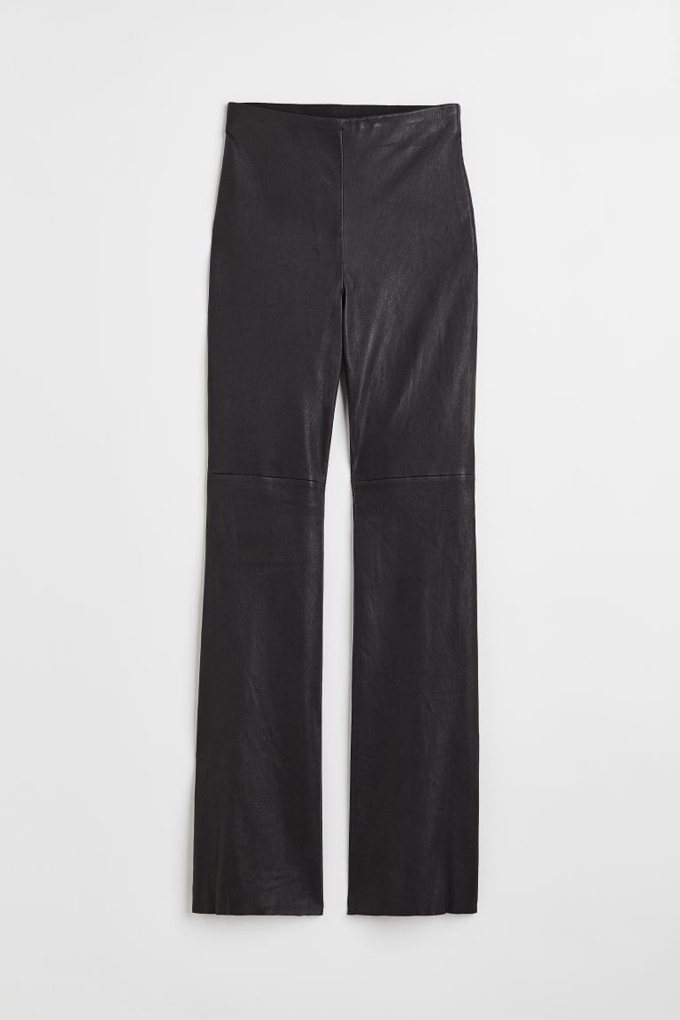 Leather trousers - Black - Ladies | H&M GB | H&M (UK, MY, IN, SG, PH, TW, HK)