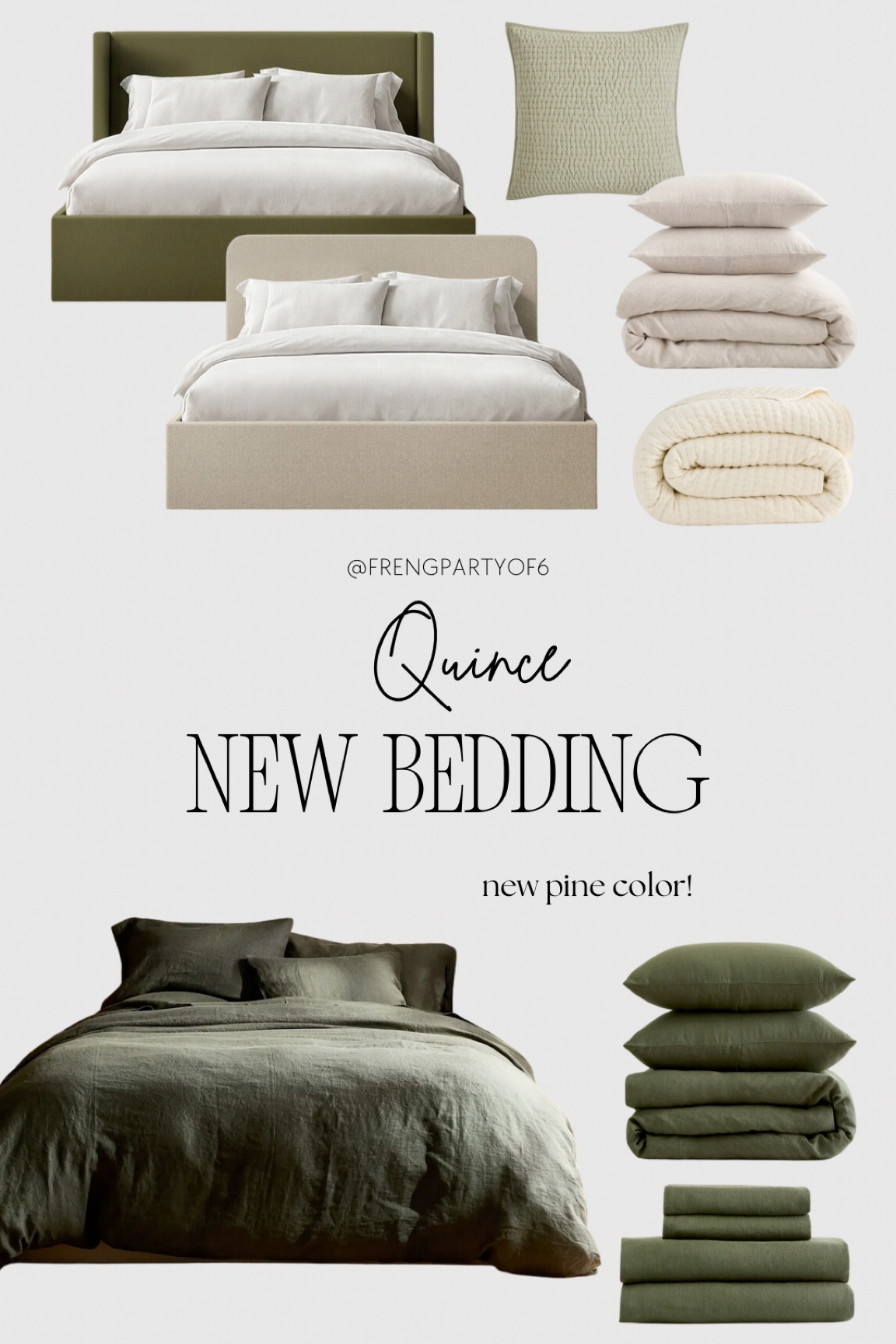 New Quince finds! Loving these beds and the new pine green color bedding 😍

#LTKHome #LTKStyleTip