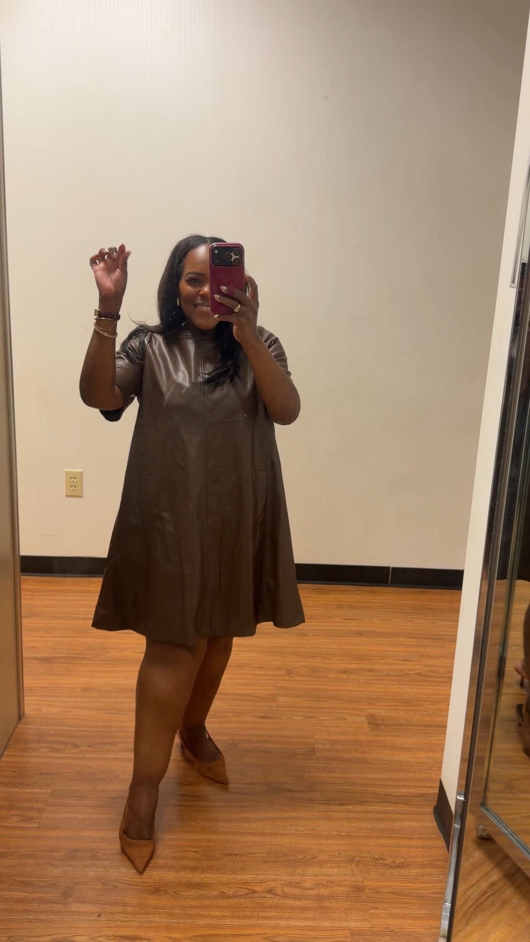 Umm this Anthropologie inspired faux leather dress from @Belk is so good! 😊 I’m in the size M.

#LTKootd #LTKWorkwear #LTKSaleAlert