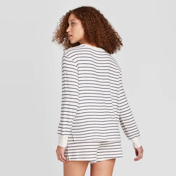 Women's Striped Perfectly Cozy Lounge Sweatshirt - Stars Above™ | Target