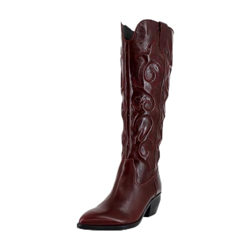 Dolce Vita Women's Mirla Knee High Boot, Oxblood, 8 | Amazon (US)