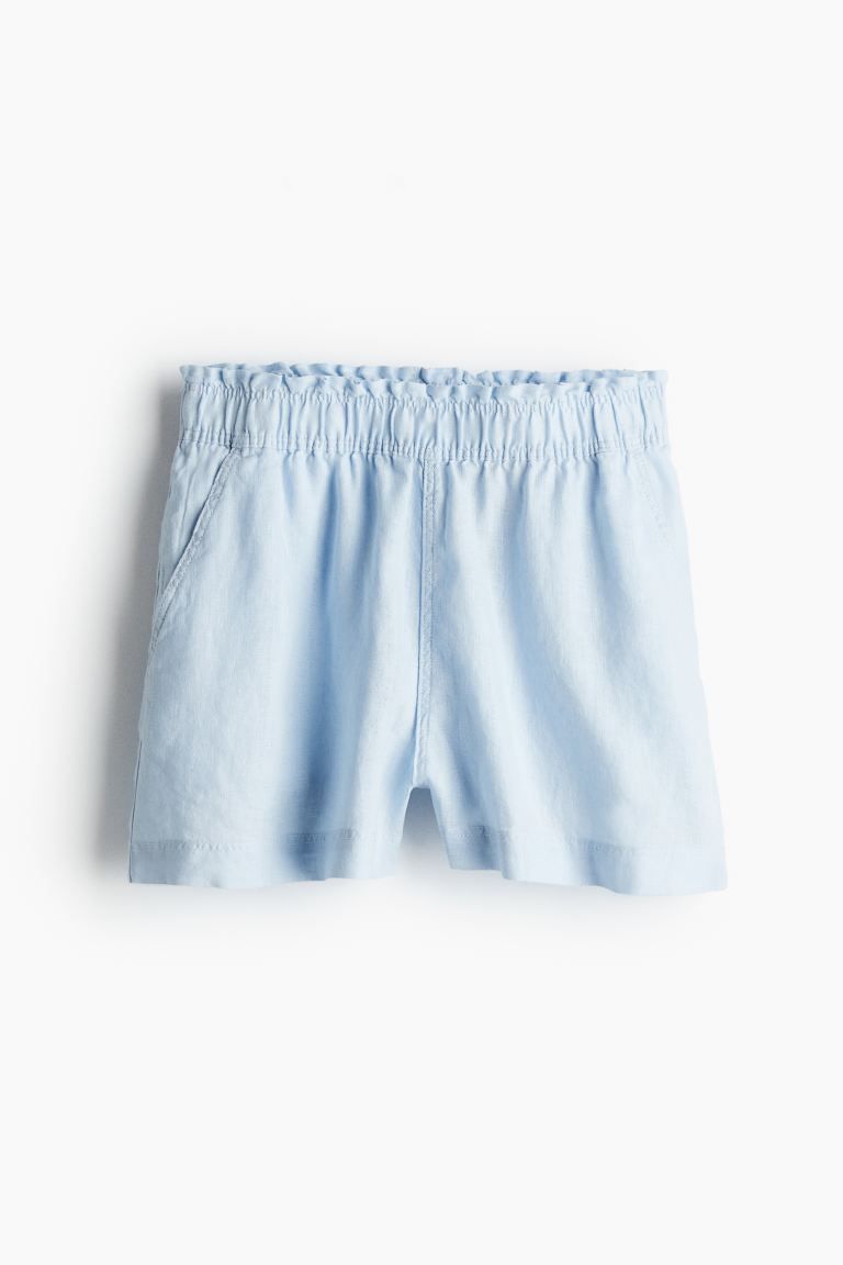Linen Shorts - Light blue - Ladies | H&M US | H&M (US + CA)