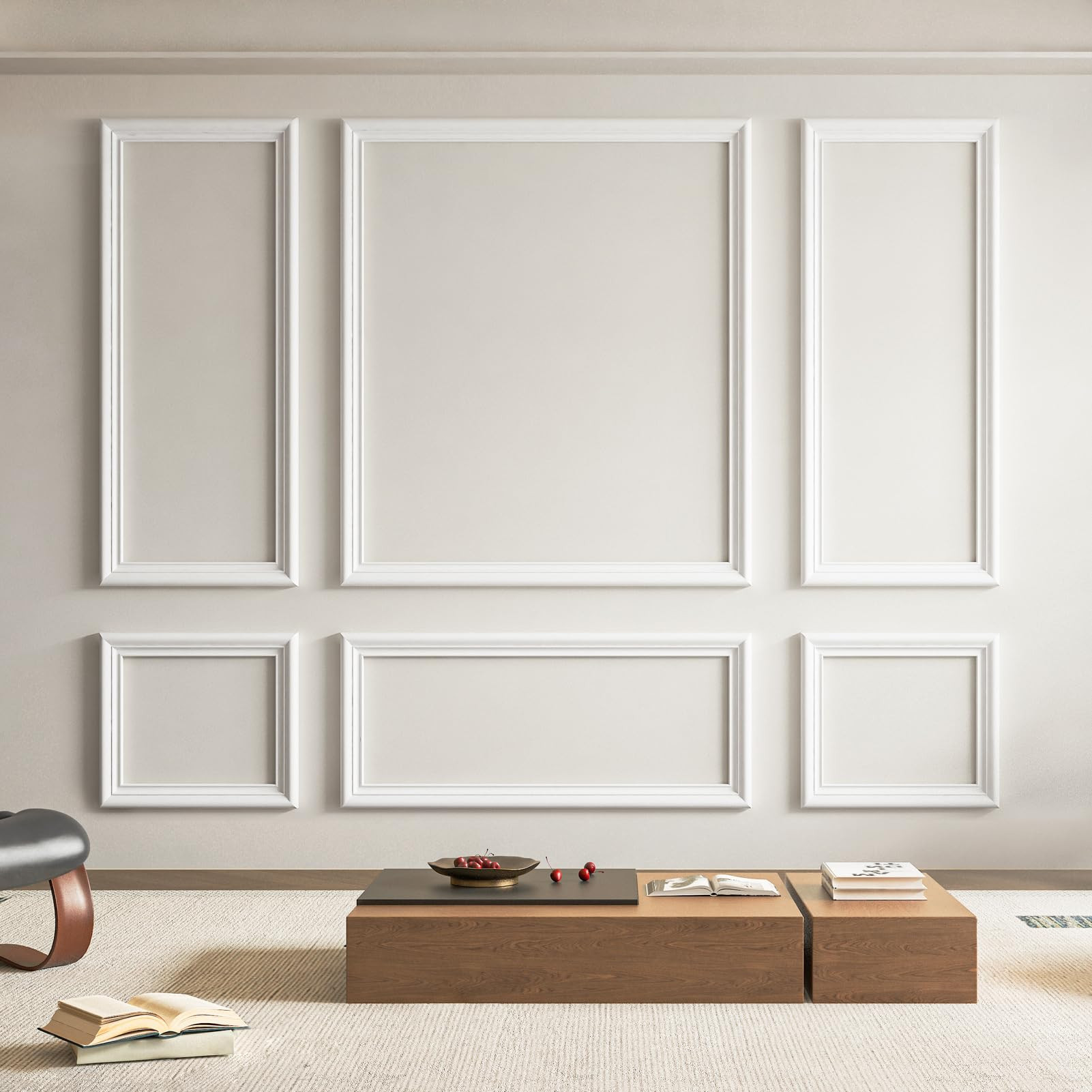 Art3d Pre-Cut Wall Molding Set of 6 pcs, Ready-to-Assemble Wainscoting Panels for Interior Wall D... | Amazon (US)