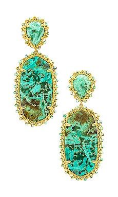 Kendra Scott Parsons Earring in Gold & Sea Green from Revolve.com | Revolve Clothing (Global)