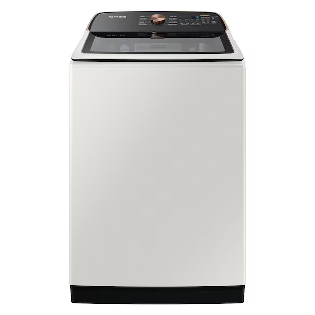 Samsung 5.5-cu ft High Efficiency Impeller Smart Compatible Top-Load Washer ( Ivory ) ENERGY STAR | Lowe's
