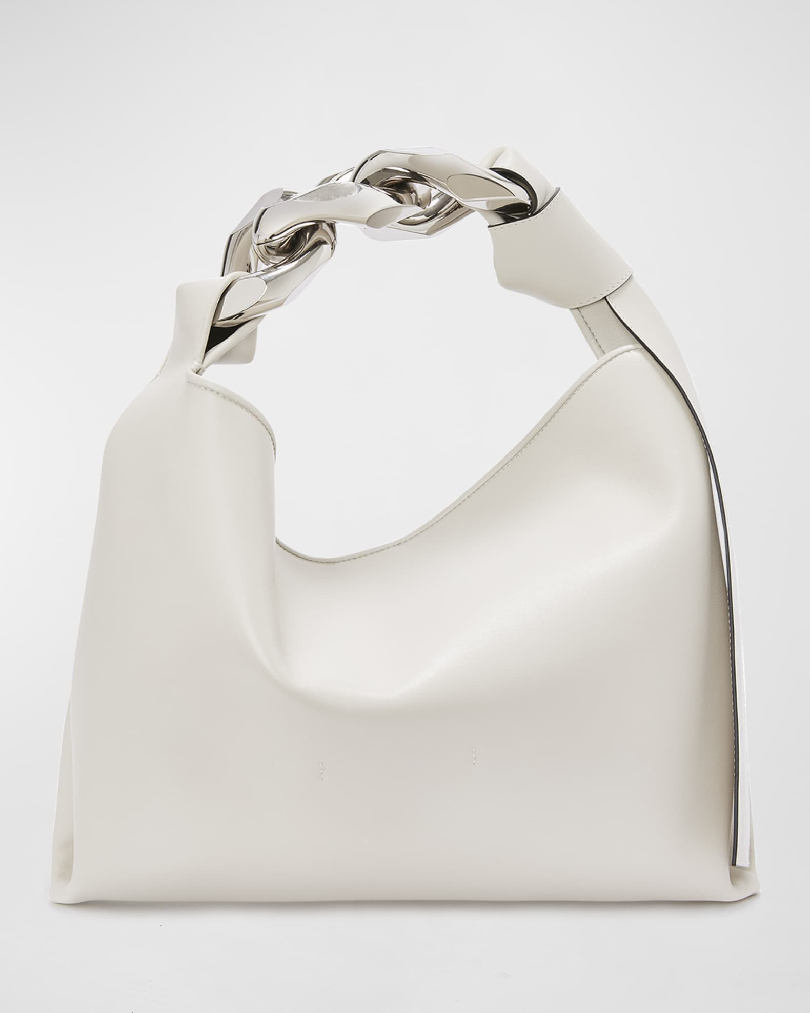 Small Knot Chain Leather Top-Handle Bag | Neiman Marcus