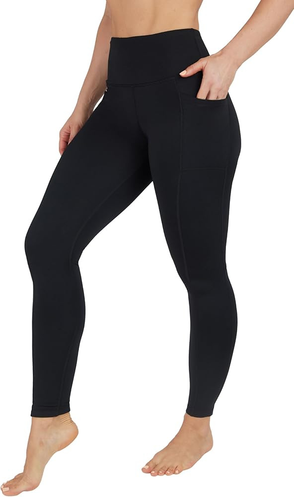 90 Degree By Reflex High Waist Fleece Lined Leggings with Side Pocket - Yoga Pants | Amazon (US)