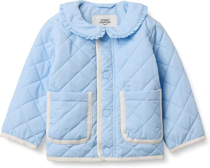 Amazon Essentials Baby-Girls Midweight Field Jacket with Ruffle | Amazon (US)